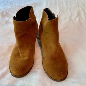 Cognac Suede Bootie Aldo